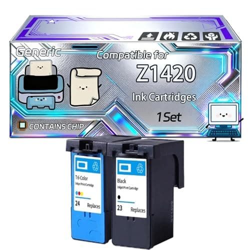 Image of Z1420 Ink Cartridges Compatible for Lexmark X3530 X3550 X4350 X4500 X4530 X4550 X5370 Z1400 Z1410 Z1420 Printers, With Chip, 1050 Pages, Vibrant Colours (1 Set)