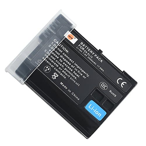 Image of DSTE® EN-EL15 Rechargeable Li-ion Battery for Nikon 1 V1 D600 D610 D750 D800 D800E D810A D7000 D7100 D7200 Camera as Nikon ENEL15