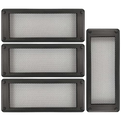 Image of Roshield Pest Proofing Air Brick Mesh Vent Cover | Mouse Insect Rodent Control Prevention x 4 (Dark Grey, Standard)