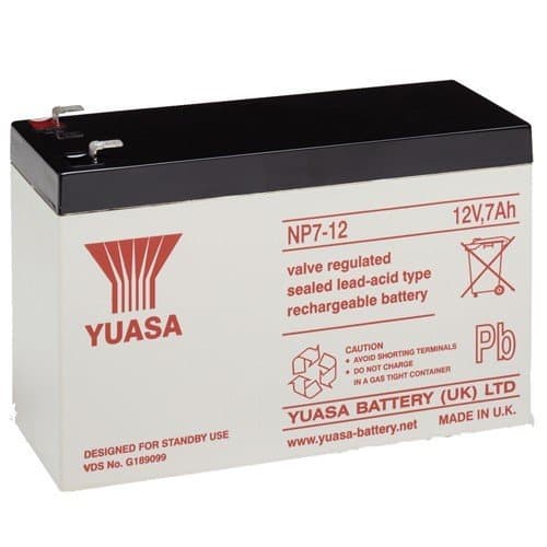 Image of YUASA AGM 12v 7Ah (as 6Ah 7.2Ah & 7.5Ah) - FLYMO CT250X STRIMMER BATTERY