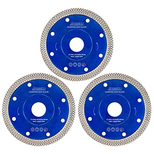 Image of Diamond Saw Blade,3Pcs Super Thin Tile Cutting Disc 115mm / 4.5in Porcelain Cutting Blade for Angle Grinder Tile Saw Cutting Porcelain Tiles Granite Marble Ceramics (4.5")