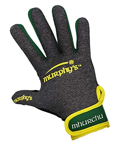 Image of 2022 Murphy's Gaelic Gloves - Adults - Extra Grip - Comfortable - Durable Sizes (10 / Large, Grey/Green/Yellow)
