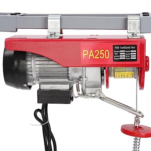 Image of Holdfiturn 250kg Electric Hoist 550W Winch Engine Support Arm Winch Lifting Scaffold for Workshop