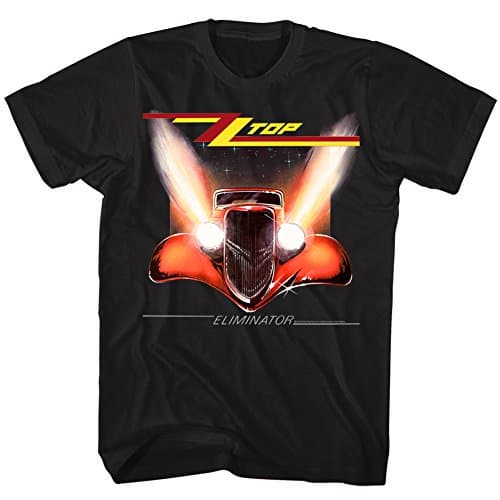 Image of ZZ Top Rock Band Music Group Eliminator Album Cover Adult T-Shirt Tee, Black, Large