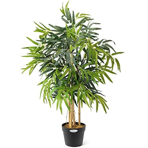 Image of Artificial Bamboo Plant In Pot, Large 3ft 4ft 5ft Tall Indoor Decoration, Realistic Lush Green Leaves, Home Office Restaurant, Christow