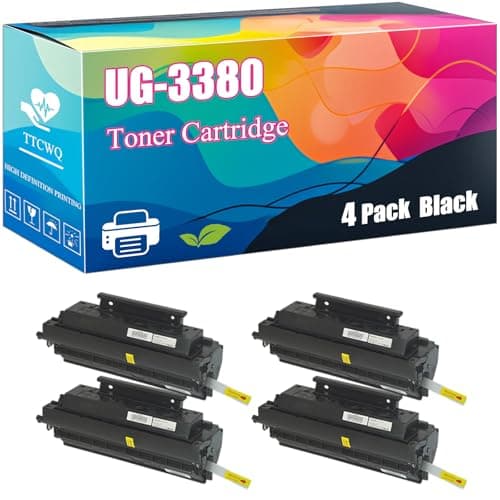 Image of UG-3380 Toner Cartridge Compatible with Panasonic DX-600 DX-600 Panafax UF-6100 UF-580 UF-585 UF-590 UF-595 UF-6300 Printers, High-Yield Ideal for High-Volume Printing (4 Pack Black)