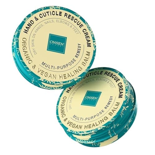 Image of Onsen Hand & Cuticle Cream | Organic Nail Strengthener & Balm | Dry, Cracked Hands, Elbows & Feet | Shea Butter, Tsubaki & Jojoba Oil | Nail Repair & Growth, Vegan - 1 Pack (32.5ml)