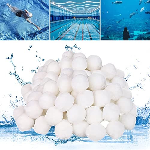 Image of ConBlom Pool Filter Balls, 1400g Filter Balls for Sand Filter, Reusable Fiber Ball for Pond/Swimming Pool/Fish Tank Sand Filters (Equals 100lbs Pool Filter Sand)