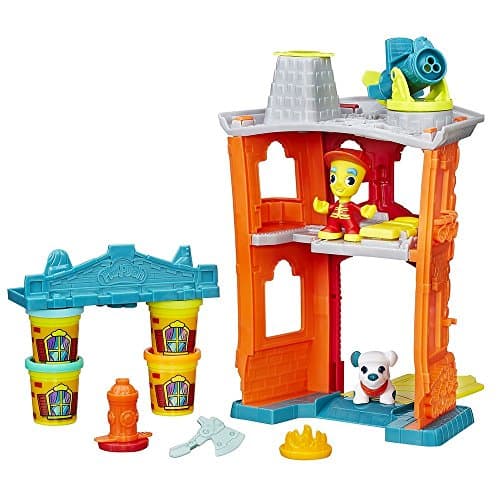 Image of PLAY-DOH Town Firehouse Playset (Multi-Colour)