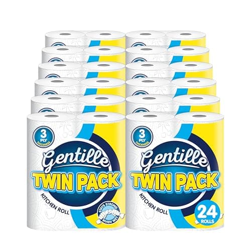 Image of Gentille Twin Kitchen Roll | 3 Ply Thickness | Thick, Strong, Absorbent Paper | UK Made (24)