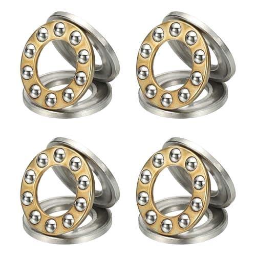 Image of PATIKIL Thrust Ball Bearings 10x18x5.5 mm, 4 Pcs Chrome Steel Miniature Single Row Roller Miniature Ball Bearings for Conveyor Systems Machine Tools, Silver