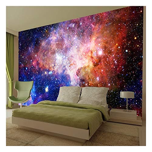 Image of Space Galaxy Stars Planets Wallpaper Mural Photo Kids Bedroom Home Poster Decoration 260cmx175cm