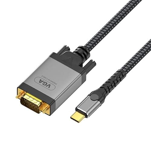 Image of La Brodée USB C to VGA Cable, 2M USB Type-C to VGA Cable Gold Plated Adapter USB-C Port Male to Male Converter for Monitor Compatible with iPhone 15 series, MacBook Pro/Air 2023, iPad Pro, iMac, S23