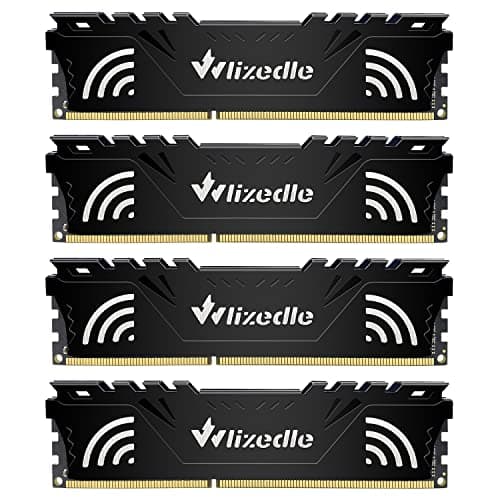 Image of Wlizedle DDR3 RAM 32GB Kit (4x8GB) 1600MHz CL11 U-DIMM Desktop Memory PC3-12800 240-Pin 1.5V 2Rx8 Dual Rank Channel Non-ECC Unbuffered PC Computer Sdram Sticks Module Upgrade, Black
