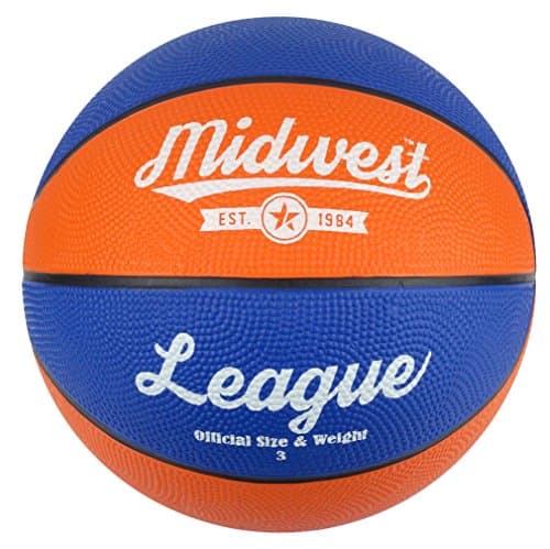 Image of Midwest Kids League Basketball, Blue/Orange, Size 3