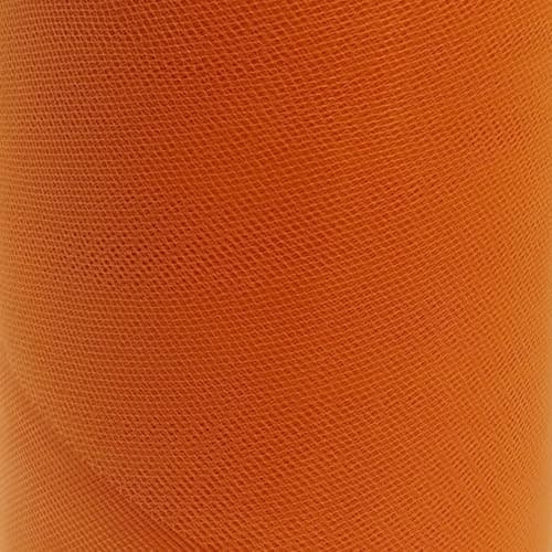 Image of Soft Tulle Fabric by the Metre 15cm (6 Inch) Wide – 1m, 3m or 5m Length – Tutu Mesh Net for Dress Making, Wedding Decor, Craft DIY, Party Decor (Orange, 1 Meter)
