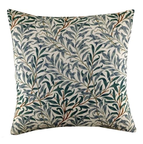 Image of William Morris Willow Bough Leaf Print Cushion Cover, Various Sizes (30x50cm)