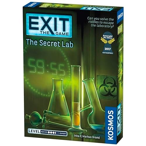 Image of Thames & Kosmos EXIT: The Secret Lab, Escape Room Card Game, Family Games for Game Night, Board Games for Adults and Kids, Kennerspiel des Jahres Winner-2017, For 1 to 4 Players, Ages 12+
