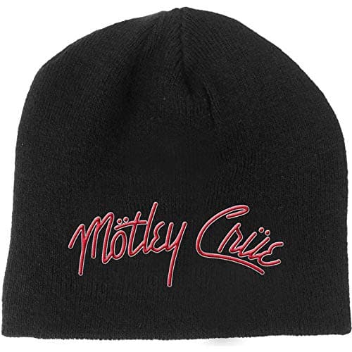 Image of Motley Crue Beanie Hat Band Logo Shout at The Devil Official Black One Size