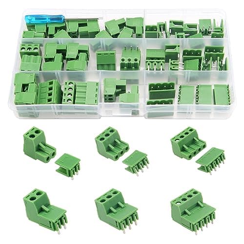 Image of YIXISI 25 Set PCB Mount Screw Terminal Block - 2/3/4 Pin Right Angle Connector, 5.08mm Pitch, for PCB