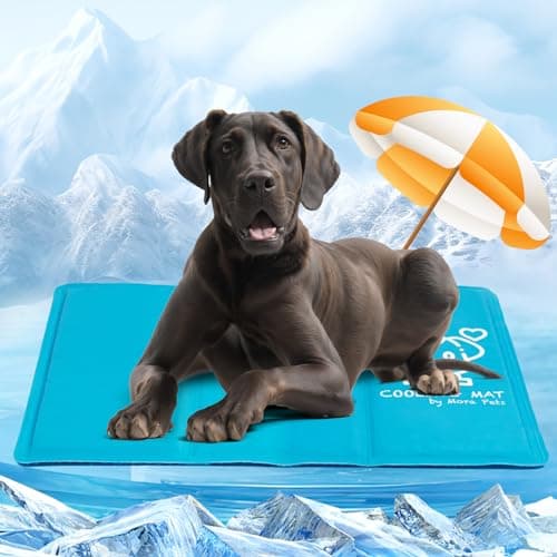 Image of Pawtasy XL Dog Cooling Mat, Thicker Self Cooling Gel Pad for Extra Large Dogs - Heavy Duty Pressure Activated Chill Mat with Durable Anti-Scratch Waterproof Cover, Foldable for Travel & Crate,100x60cm