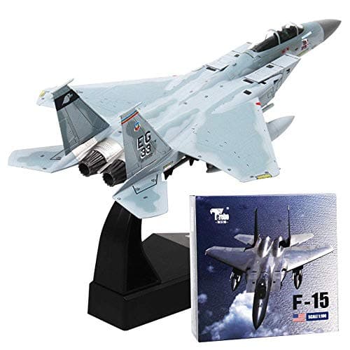 Image of Uterstyle F14/F15 EAGLE FIGHTER MODEL KIT/1:100 Scale F-14/F-15 Eagle Fighter Diecast Attack Plane Metal Fighter Display Model for Decoration or Collection Gift (F-15)