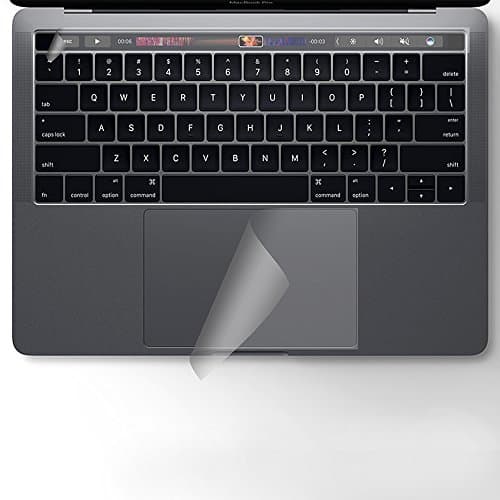 Image of Se7enline 2022 2021 2020 MacBook Pro 13 inch Touch Bar Cover & Track Pad Protector Protective Film Skin Laptop Accessories for 13.3 inch Touch Bar Touch ID M1/M2 A2338/A2251/A2289,Clear/Transparent