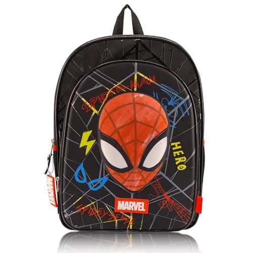 Image of Marvel Spiderman Backpack for Boys, Girls, Unisex | Cute Spiderman Bag 16" Spiderman Backpack for Toddlers | Marvel Spiderman EVA Molded Backpack for School