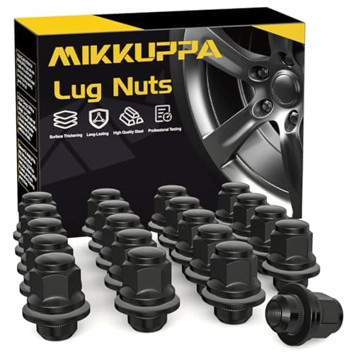 Image of MIKKUPPA M12x1.5 Lug Nuts - 20pcs One-Piece Black OEM Factory Style Mag Seat Lug Nuts - Replacement for Toyota Lexus Scion Pontiac Factory Wheels