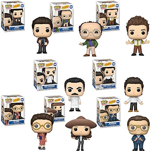 Image of Funko Pop! TV Seinfeld Set of 8: Jerry, Jerry (Puffy Shirt), George, Elaine, Elaine (Sombrero), Kramer, Newman and Yev Kassem (Soup Cook)