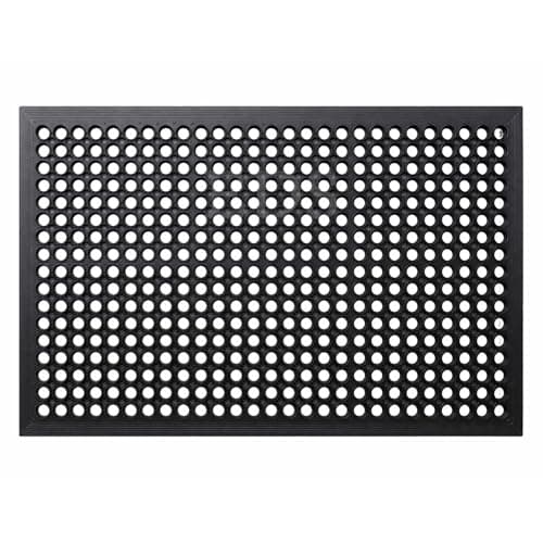 Image of EDS Commercial Rubber Floor Mat Heavy Duty Large Outdoor Rubber Entrance Door Mat Anti Fatigue Non Slip Mats with Drainage Hole for Industrial Kitchen Restaurant Garage Garden (PACK OF 1, 90 x 60 CM)