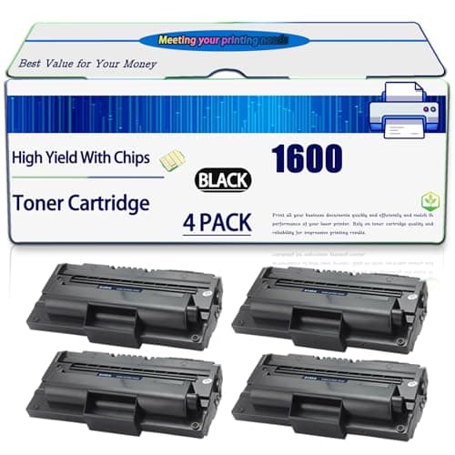 Image of Compatible for Dell 1600 Toner Cartridge 1600 1600n Printers, High Yield 3000 Pages, with Chip (4 Pack Black)