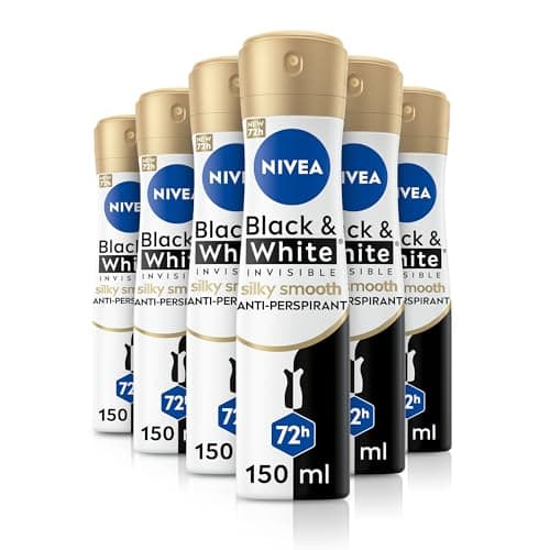 Image of NIVEA Black & White Silky Smooth Anti-Perspirant Spray (150ml), 72hr Anti-Sweat Women's Deodorant Spray, No Stains on Black and White Clothes, Ideal after Shaving