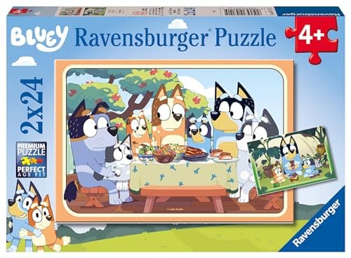 Image of Ravensburger Bluey 2x 24 Piece Jigsaw Puzzles for Kids Age 3 Years Up - Gifts for Toddlers