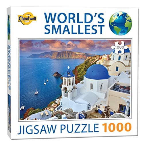 Image of Cheatwell Games 13978 Puzzle World's Smallest 1000 Piece Jigsaw Santorini