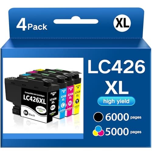 Image of WYFYINK LC426XL Pigment Ink Cartridges 6000/5000 pages (High Yield) MultiPack Compatible for Brother LC426 XL 426XL Ink Cartridges with Brother MFC-J4335DW MFC-J4340DW MFC-J4535DW MFC-J4540DW Printers