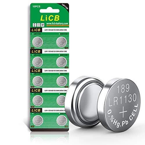 Image of LiCB 10 PCS LR1130 AG10 SR1130 LR54 Battery 1.5V Button Coin Cell Batteries,Used in Many Small Electronics, Watch, Calculators, Toys