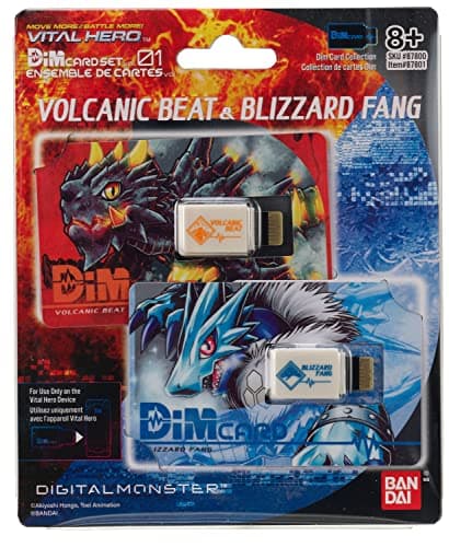 Image of Bandai Namco 87801 VM Pack (Volvcanic Digimon Electronic Pet, Dim Card Park-Volcanic Beat & Blizzard Fang