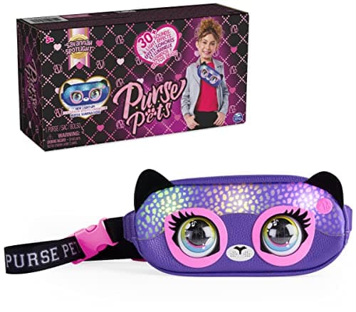 Image of Purse Pets, Savannah Spotlight Belt Bag, Interactive Pet Toy and Crossbody Bag, over 30 Sounds and Light Effects, Kids’ Toys for Girls Ages 5 and up