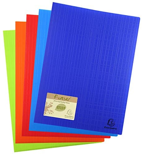 Image of Exacompta - Ref 883570E - Forever Collection - Recycled Rigid PP Display Book - 240 x 320mm in Size, Suitable for A4 Documents, 30 Pockets, 60 Viewing Pages - Random Colour