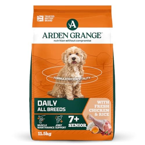 Image of Arden Grange Senior Dry Dog Food with Fresh Chicken and Rice, 11.5kg