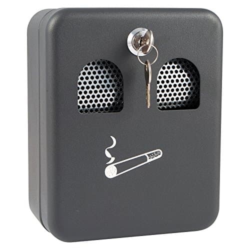 Image of Bond Hardware Wall Mounted Lockable Cigarette Ashtray Ash Bin Ashbin for Pub Office Restaurant Outdoor Garden Smoking Butt Tray Can Outside with 2 Keys