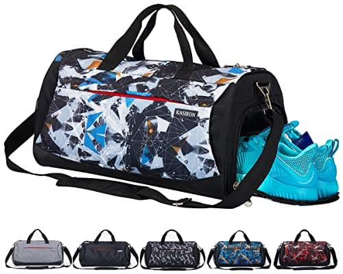 Image of Sports Gym Bag with Shoes Compartment and Wet Pocket, Travel Duffle Bag for Men and Women (Galaxy)