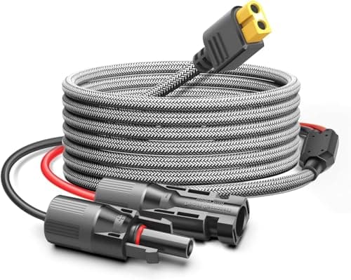 Image of Solar Panels Extension Cable Female Male to XT60 Power Lead 11FT 3.5M Solar Connector for Bluetti Elite ECOFLOW Delta River Portable Power Station 220W 400W Generators Lipo Battery XT 60 Charging Plug