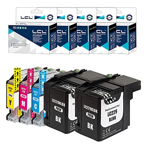 Image of LCL LC229XL LC225XL Ink Cartridge Compatible with Brother LC229XL LC225XL LC229 LC225 LC229XLBK LC225XLC LC225XLM LC225XLY for MFC-J5320DW MFC-J5620DW MFC-J5625DW MFC-J5720DW (5Pack 2KCMY)