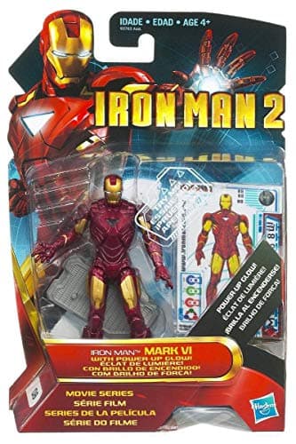 Image of Marvel Iron Man 2 Movie 3 3/4" Movie Series Iron Man Mark VI with Power-Up Glow Action Figure
