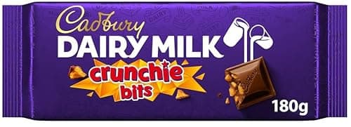 Image of Premium chocolate bar - Best size Gift For Friend & Family (Cadbury Dairy Milk Crunchie Bits Chocolate Bar 180g)