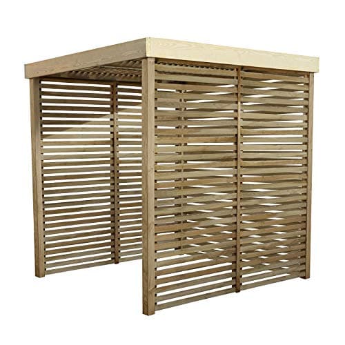 Image of Forest Garden Wooden Modular Pergola with 3 Side Panel Pack | 1.97 x 1.97m | Pressure Treated