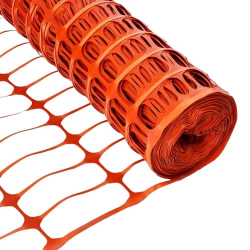 Image of Vigil 50 Metre Roll Barrier Fencing - Flexible, Durable and Weatherproof Mesh Plastic - Orange