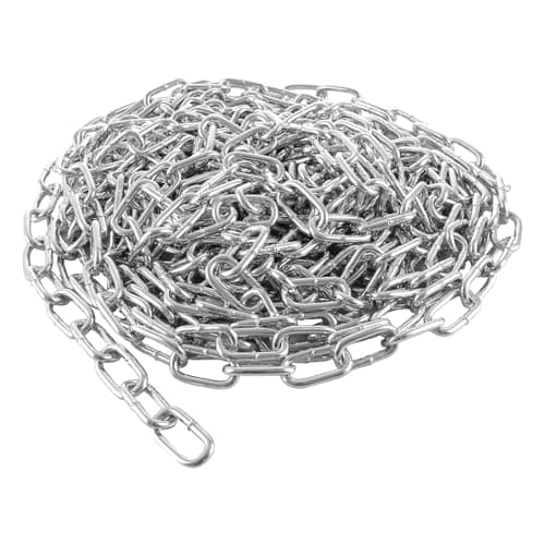 Image of VIDETOL 10 Metres Length 304 Stainless Steel Chain, 4mm Heavy Duty Chain Links, Galvanized Steel Welded Link Chains Lift for Fence Gate, Garage Doors, Swing Chains and Bicycle Security Lock